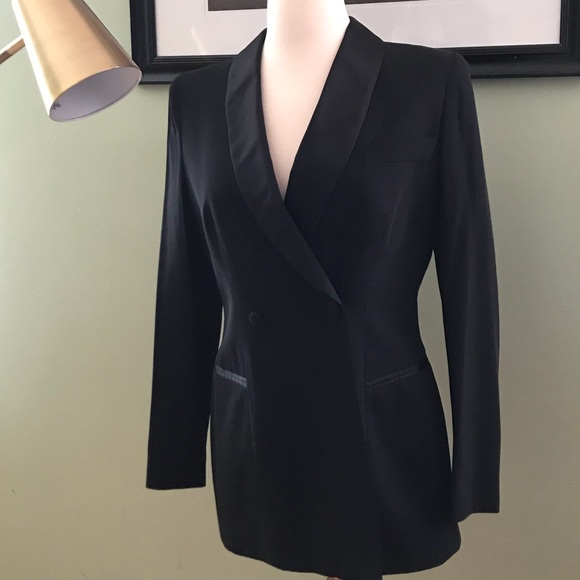 Giorgio Armani Jackets & Blazers - Giorgio Armani Satin Trim Blazer Tuxedo Blazer